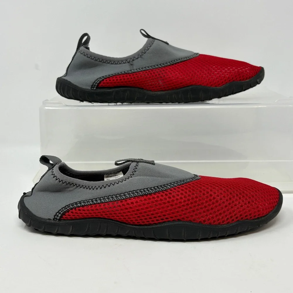 Wonder Nation Water Shoes Kids‎ Size 4 5 Red Gray Youth Aqua Beach Sport Shoes